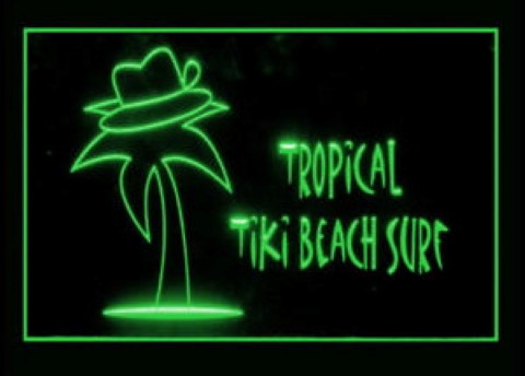 Tropical Tiki Beach Surf Shop LED Neon Sign